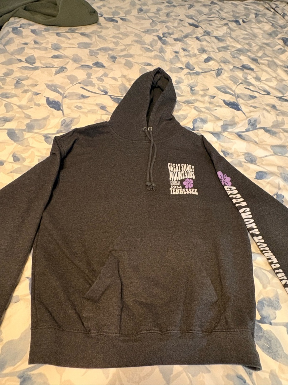 Great Smoky Mountains Tennessee Dark Gray Hooded Sweatshirt